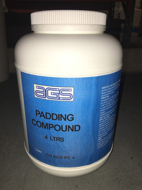 GLUE, CLEAR PADDING COMPOUND 4 LTR - AGS